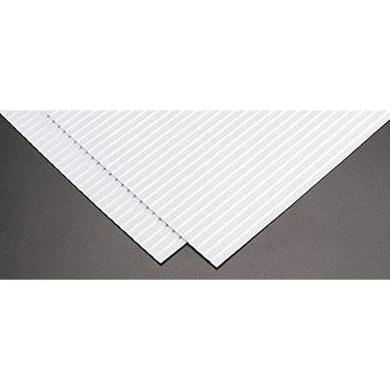 Plastruct - 1/16 Sheet Corrugated Siding Wh. Ls 0.5x275x175mm 2x Ps-27