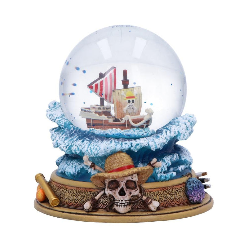 Nemesis Now One Piece Going Merry Snow Globe – Official Licensed Anime Collectible, Straw Hat Pirates Ship Display with Glitter Effect, Hand-Painted Detail, for Anime Fans and Collectors, 14cm