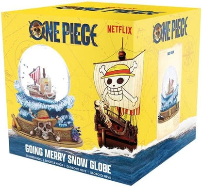 Nemesis Now One Piece Going Merry Snow Globe – Official Licensed Anime Collectible, Straw Hat Pirates Ship Display with Glitter Effect, Hand-Painted Detail, for Anime Fans and Collectors, 14cm