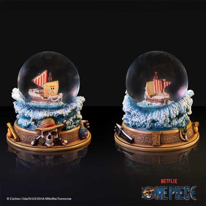 Nemesis Now One Piece Going Merry Snow Globe – Official Licensed Anime Collectible, Straw Hat Pirates Ship Display with Glitter Effect, Hand-Painted Detail, for Anime Fans and Collectors, 14cm