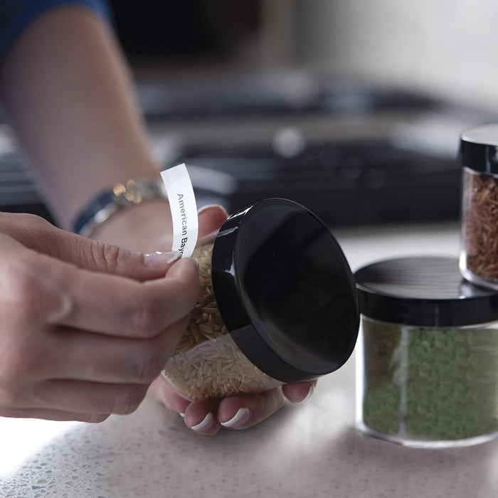 DYMO Authentic D1 Labels | White Print on Clear Tape | 12 mm x 7 m | Self-Adhesive Labels for LabelManager Label Makers | Made in Europe