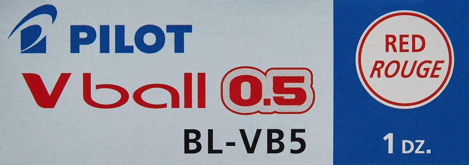 Pilot Vball 5 Liquid Ink Rollerball 0.5 mm tip (Box of 12