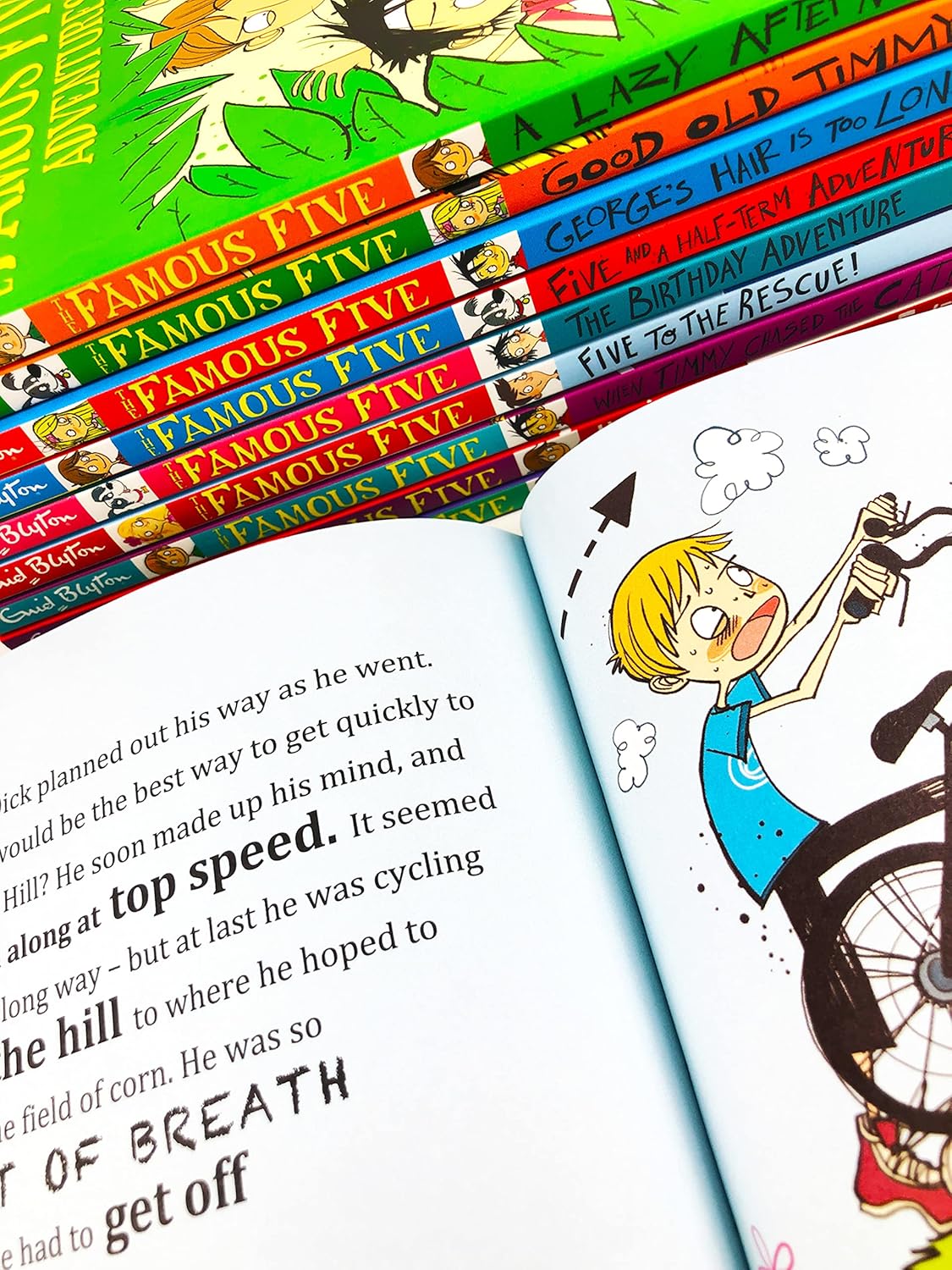 Enid Blyton Famous Five Adventures Short Story Collection 10 Books Box Set (Well Done Famous Five, A Lazy Afternoon, Good Old Timmy, George's Hair is too Long, Five and a Half-Term Adventure and MORE