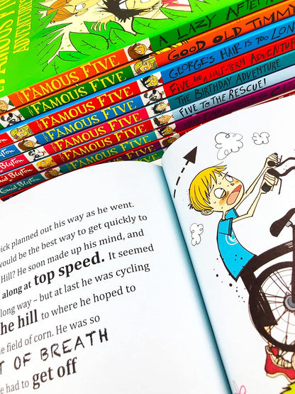 Enid Blyton Famous Five Adventures Short Story Collection 10 Books Box Set (Well Done Famous Five, A Lazy Afternoon, Good Old Timmy, George's Hair is too Long, Five and a Half-Term Adventure and MORE