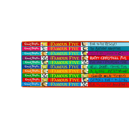 Enid Blyton Famous Five Adventures Short Story Collection 10 Books Box Set (Well Done Famous Five, A Lazy Afternoon, Good Old Timmy, George's Hair is too Long, Five and a Half-Term Adventure and MORE