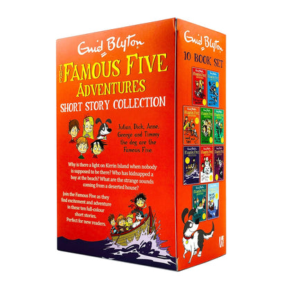 Enid Blyton Famous Five Adventures Short Story Collection 10 Books Box Set (Well Done Famous Five, A Lazy Afternoon, Good Old Timmy, George's Hair is too Long, Five and a Half-Term Adventure and MORE