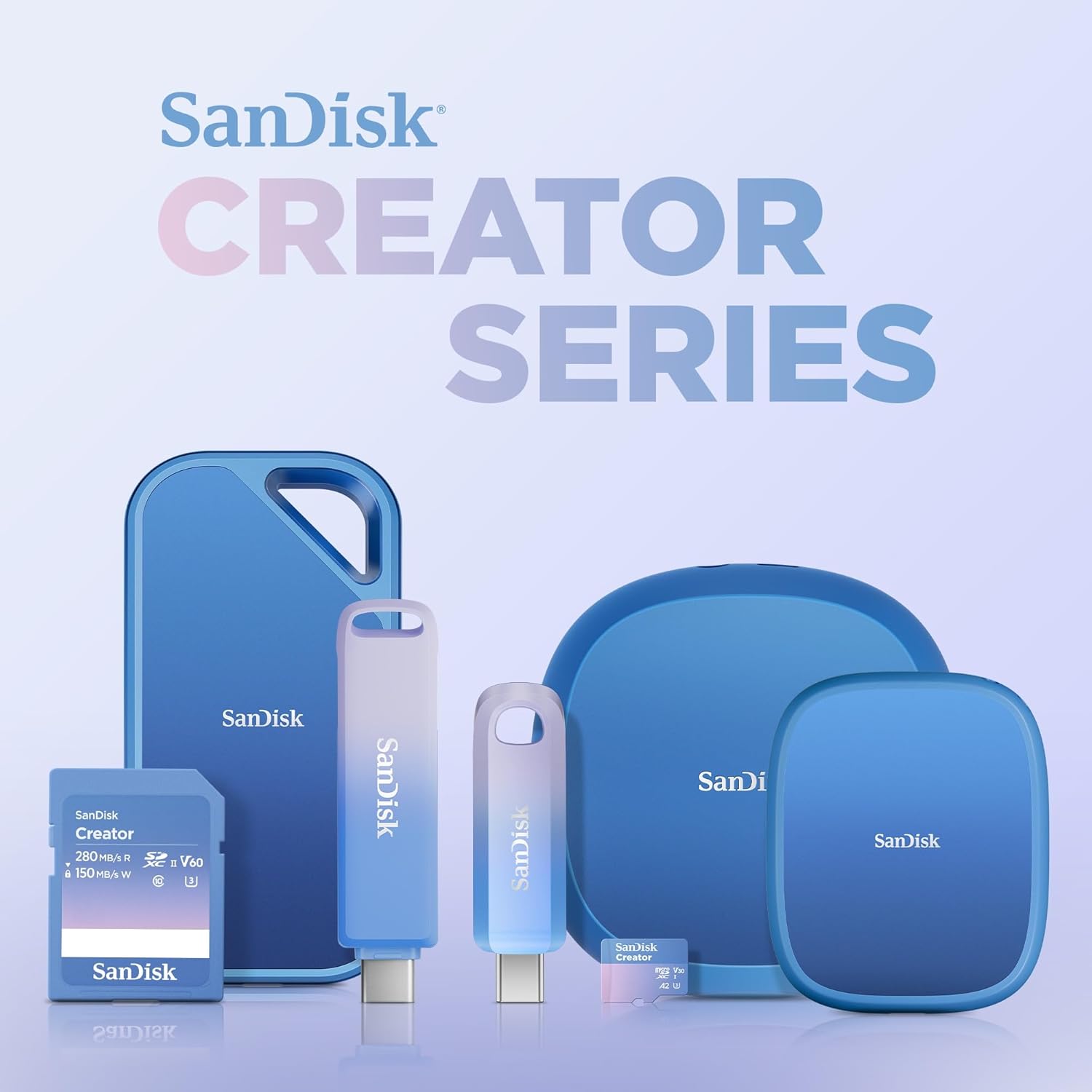 SanDisk Creator Phone SSD 1TB, compatible with MagSafe, up to 1000 MB/s read speeds, one included month of Adobe Creative Cloud