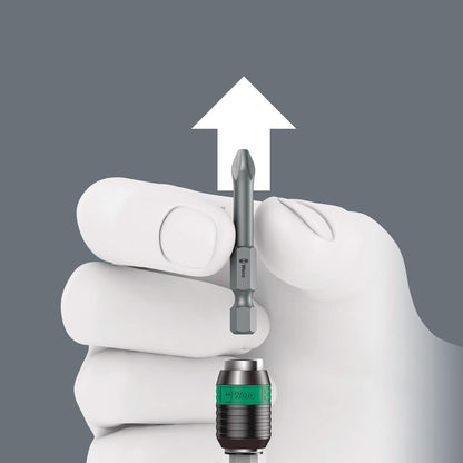 Wera 05051493001 838 RA-R M Bits-Handhalter mit Ratschenfunktion, 1/4", 1/4" x 123,5 mm