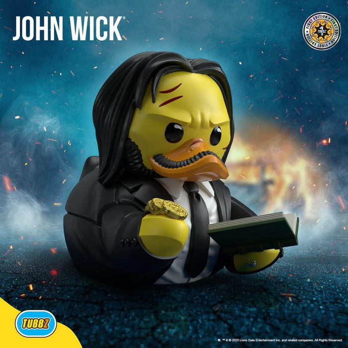 TUBBZ First Edition: John Wick Chapter 3 - John Wick Book Cosplaying Rubber Duck Vinyl Figure