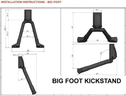 Ursus Big Foot Double Leg Kickstand, Black, 28" / 700c