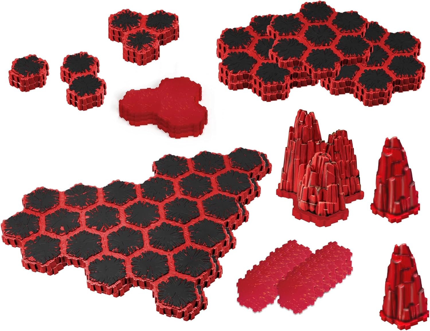 Renegade | Heroscape: The Lava Fields of Valhalla Terrain Expansion | Extension De Terrain avec Champs De Lave Et Modules Empilables | 2+ Joueurs | 45-90 Minutes
