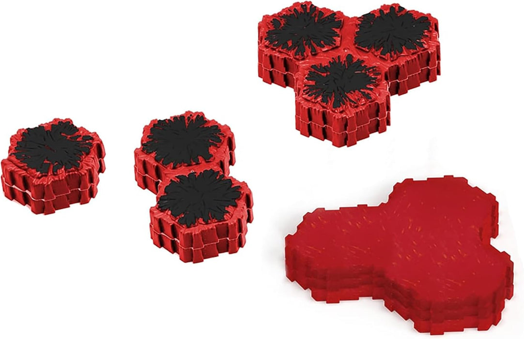 Renegade Games: Heroscape: The Lava Fields of Valhalla - Terrain Expansion, Miniatures Game Accessory, 30+ Hex-Tile Pieces, 4 Lava Rock Outcrop Pieces