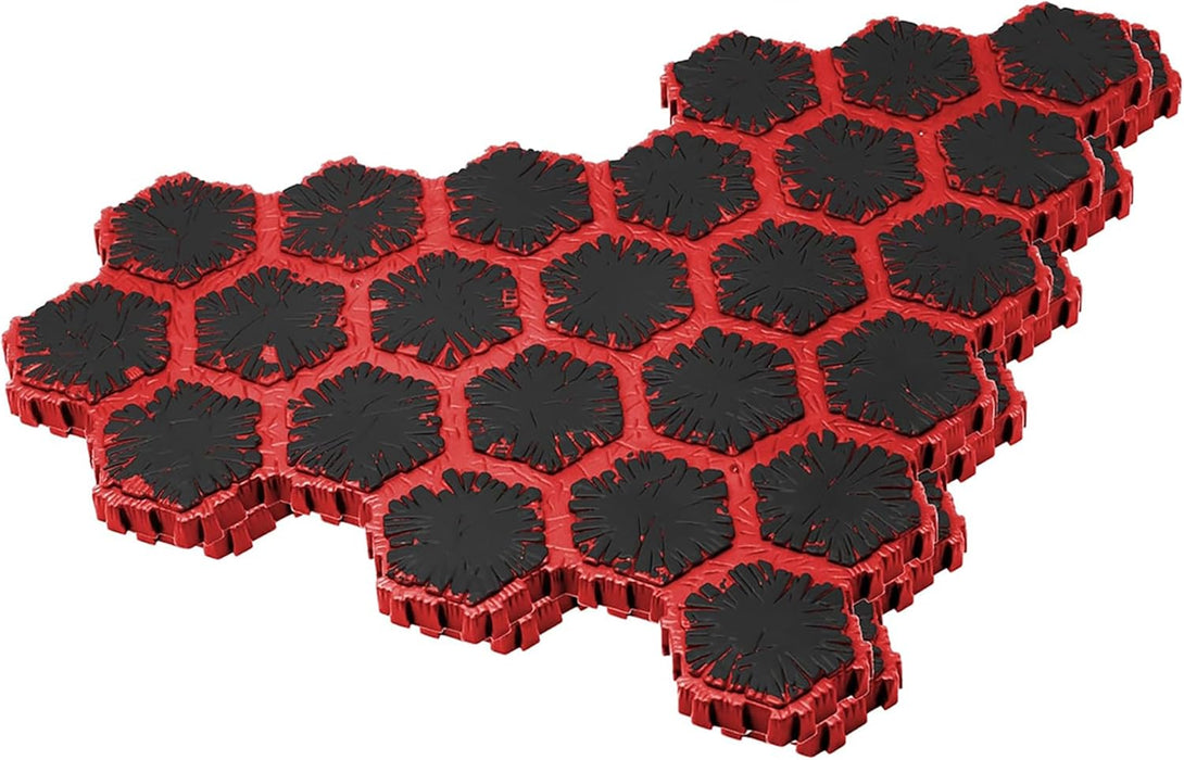 Renegade Games: Heroscape: The Lava Fields of Valhalla - Terrain Expansion, Miniatures Game Accessory, 30+ Hex-Tile Pieces, 4 Lava Rock Outcrop Pieces