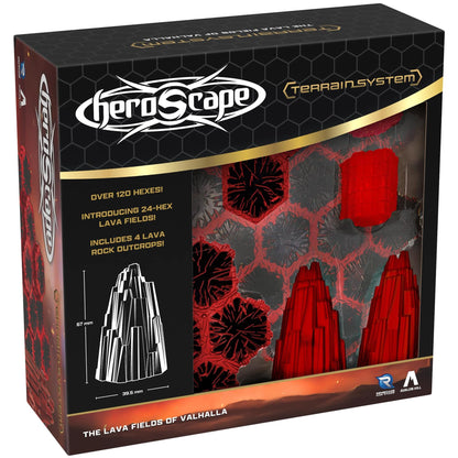 Renegade | Heroscape: The Lava Fields of Valhalla Terrain Expansion | Extension De Terrain avec Champs De Lave Et Modules Empilables | 2+ Joueurs | 45-90 Minutes