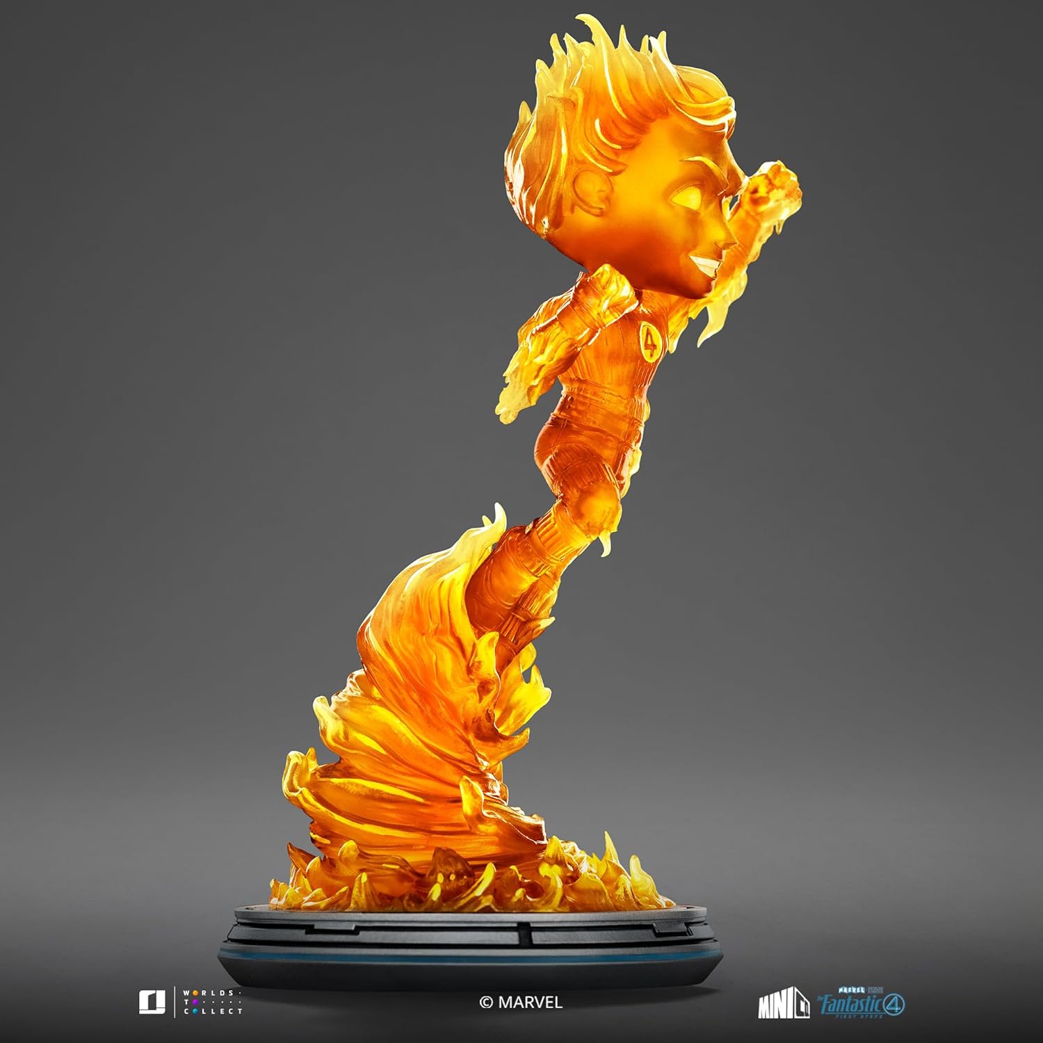 Iron Studios Collectible Statue The Human Torch - Fantastic Four - Minico PVC Multicolor 8.2 inches 20.9 cm