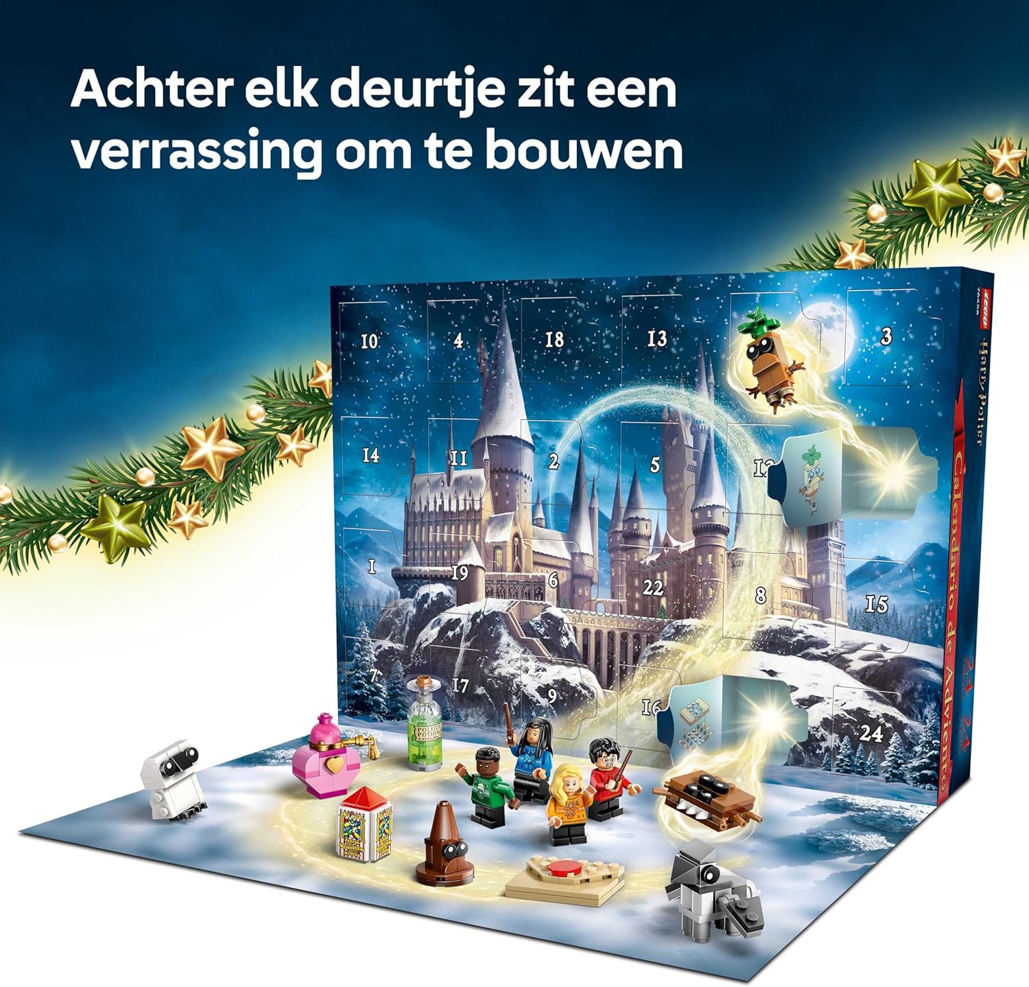 LEGO Harry Potter Adventskalender 2025 Bouwpakket voor Kinderen vanaf 7 Jaar – Kerst Speelgoed met 24 Verrassingen, Incl. 8 Minifiguren in Feesttruien en Minibouwmodellen – Cadeau – 76456