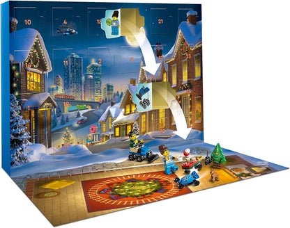 LEGO City Advent Calendar 2025 for 5+ Year Old Boys & Girls - Christmas Countdown Toy with 24 Surprises incl. a Train, Car & Tractor plus 7 Minifigures - Gift Idea - 60475