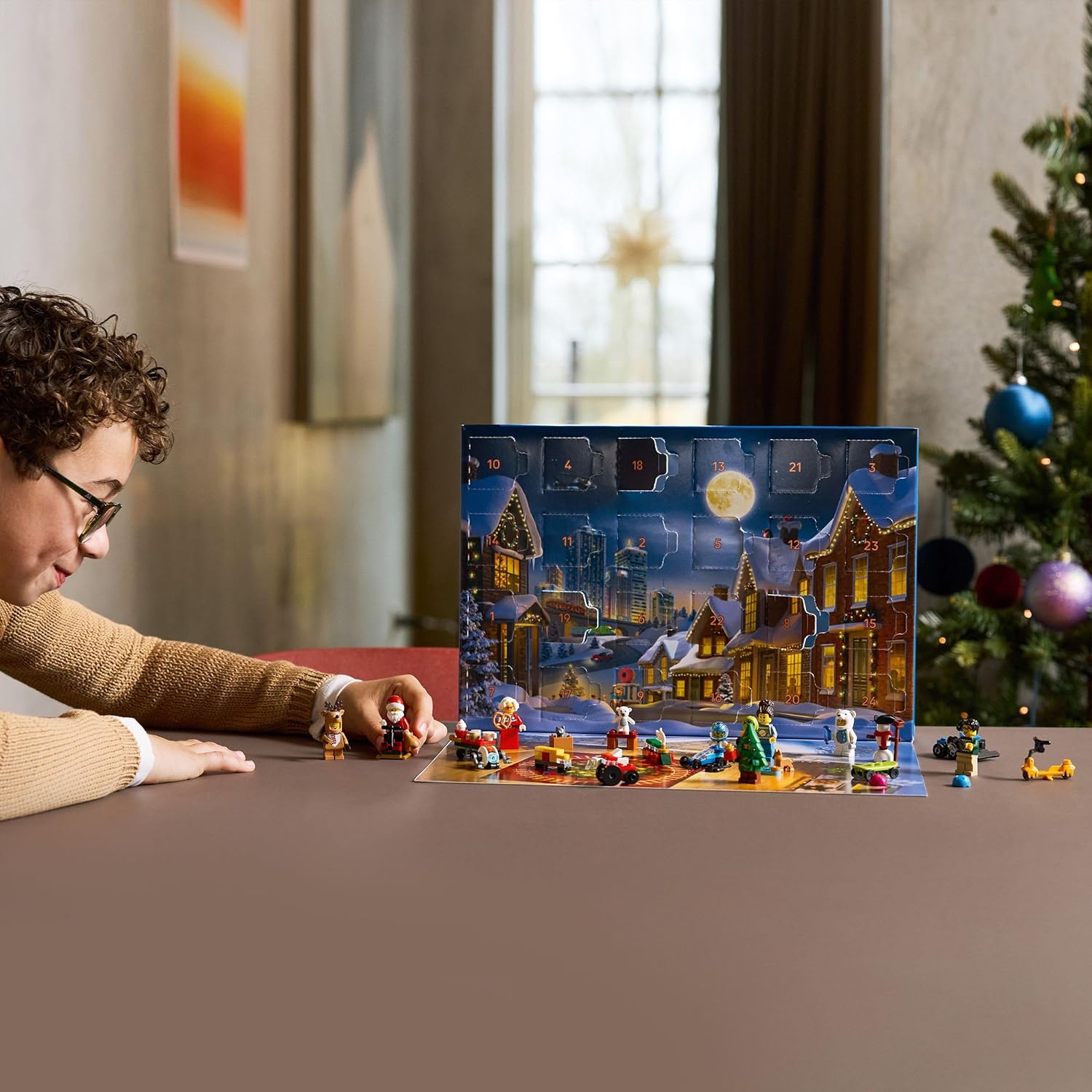LEGO City Advent Calendar 2025 for 5+ Year Old Boys & Girls - Christmas Countdown Toy with 24 Surprises incl. a Train, Car & Tractor plus 7 Minifigures - Gift Idea - 60475