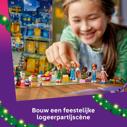 LEGO Friends Adventskalender 2025 voor Meisjes vanaf 6 Jaar - Aftellen naar Kerst Speelgoed voor Kinderen met 24 Verrassingen Incl. 5 Poppetjes, 5 Dieren Figuren en Schattige Accessoires - 42668