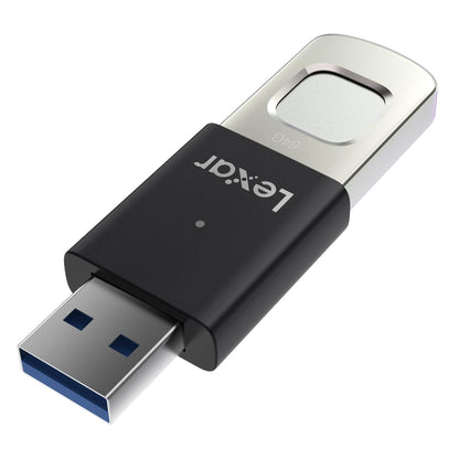 Lexar 256GB JumpDrive Fingerprint F35 PRO USB 3.2 Gen 1 Flash Drive, Up to 400/350 MB/s Read/Write, Storage Expansion and Backup, 256-bit AES & Fingerprint Encryption, Black (LJDF35P256G-RNBNG)