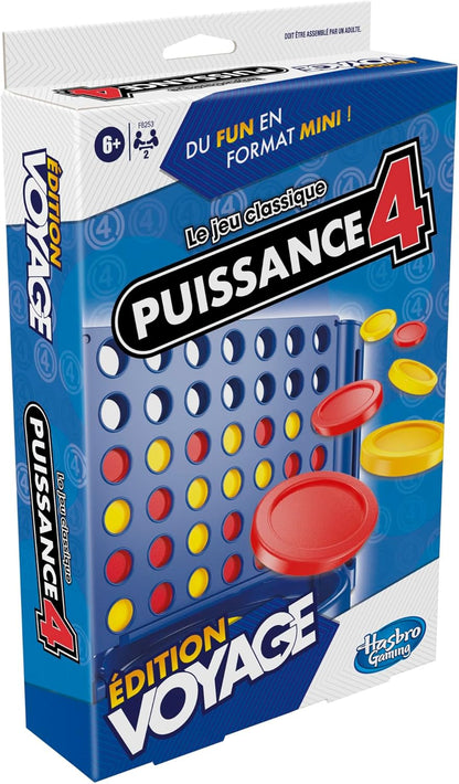 Hasbro Gaming Power 4 Edition Travel, Board Game, Portable and Multiplayer, Travel Games, Stacking Games for Kids from 6 Years, Perfect for Summer.