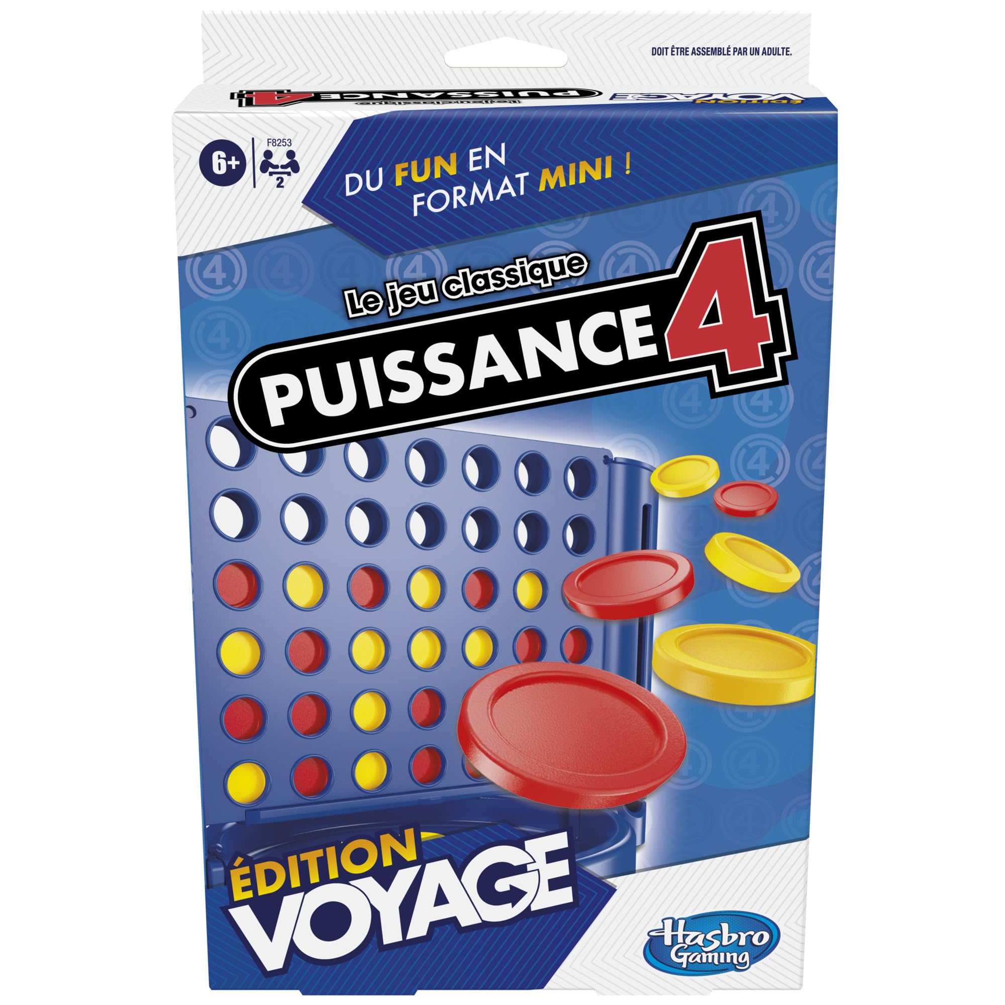 Hasbro Gaming Power 4 Edition Travel, Board Game, Portable and Multiplayer, Travel Games, Stacking Games for Kids from 6 Years, Perfect for Summer.
