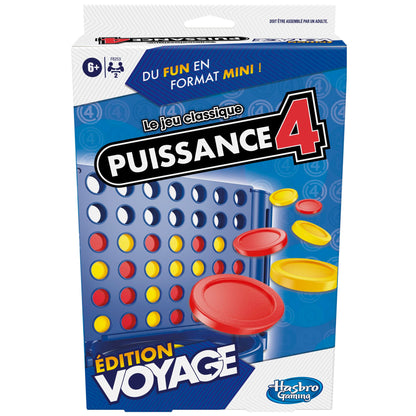 Hasbro Gaming Power 4 Edition Travel, Board Game, Portable and Multiplayer, Travel Games, Stacking Games for Kids from 6 Years, Perfect for Summer.