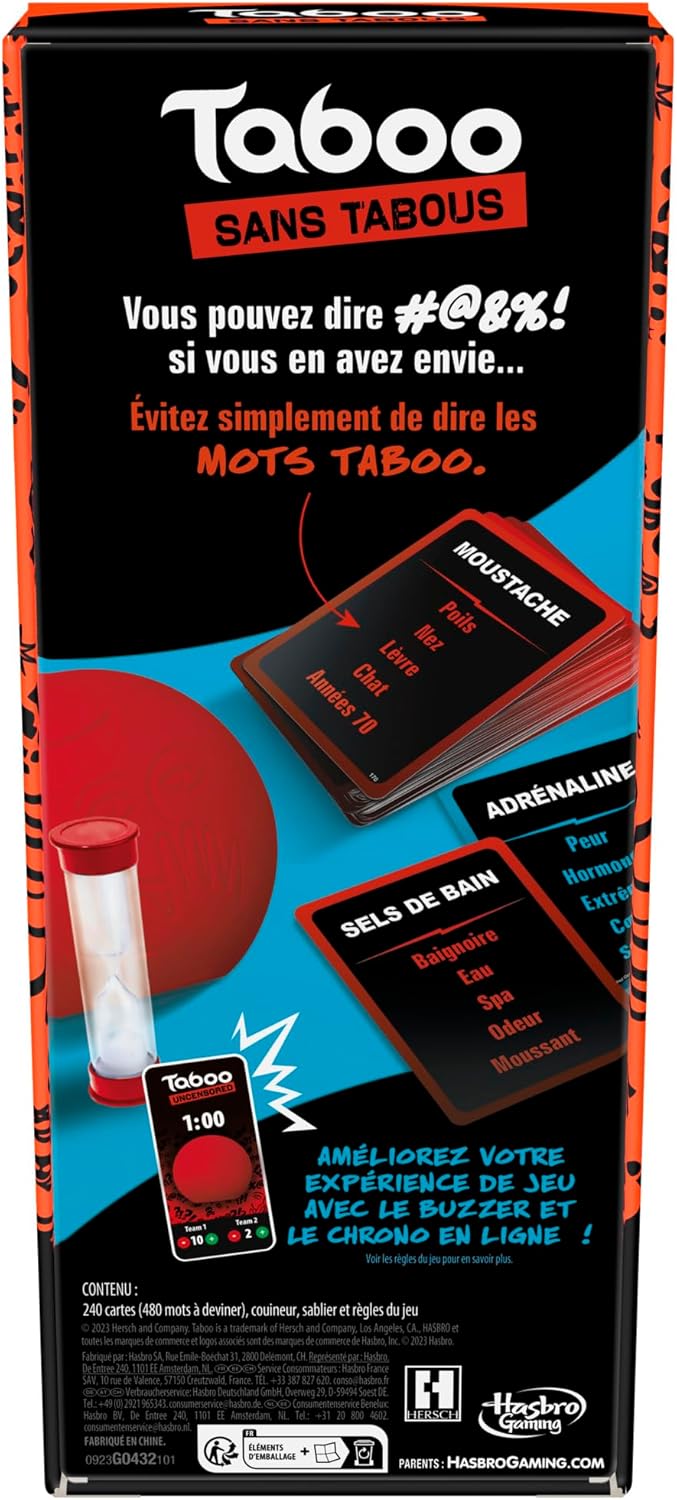 Hasbro Gaming Taboo Without Censorship, Group Game for Adults Only, Board Games