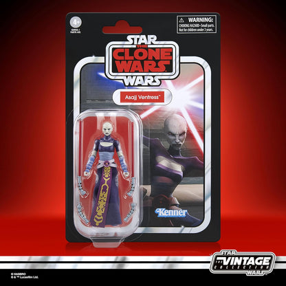 Hasbro Star Wars The Vintage Collection, Asajj Ventress, action figure collezionabile ispirata alla serie "Star Wars: The Clone Wars", da 9,5 cm