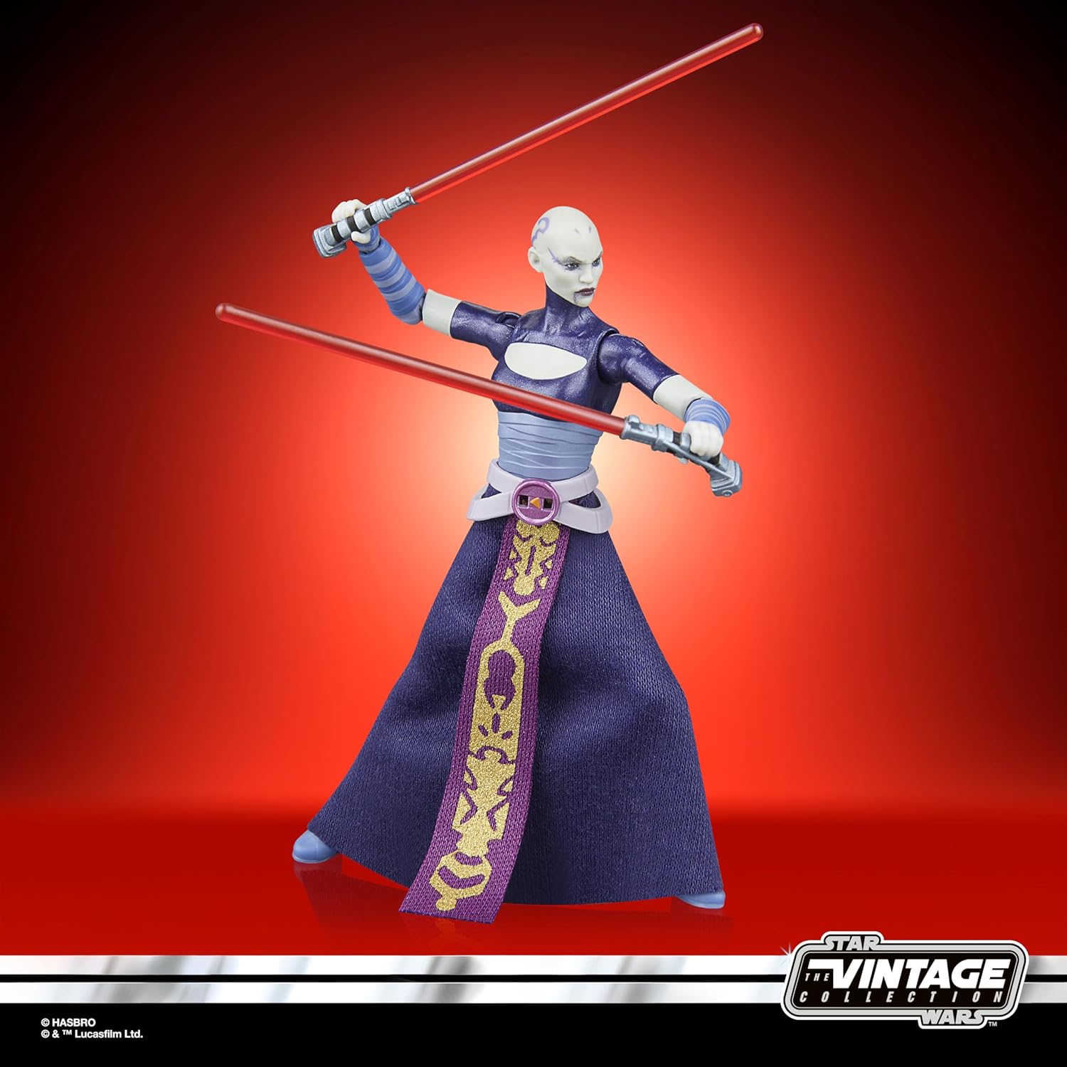 Hasbro Star Wars The Vintage Collection, Asajj Ventress, action figure collezionabile ispirata alla serie "Star Wars: The Clone Wars", da 9,5 cm