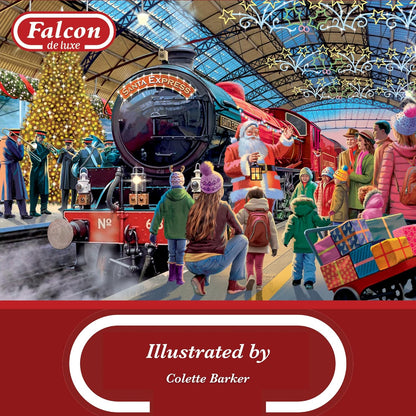 Falcon Santa at the Station - 1000 Piece Jigsaw Christmas Puzzle for Adults - Beautifully Illustrated 1000Pc Xmas Jigsaw Puzzle - Fun Home Activity, Puzzles for Rainy Days, Birthdays & Gifts - Jumbo