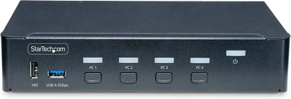 StarTech.com 4-Port DisplayPort KVM Switch, Single 4K 60Hz Monitor, 6x USB Ports, Hotkey Switching, TAA Compliant