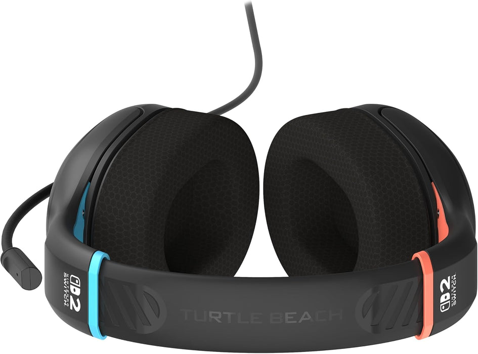 Turtle Beach UK Airlite Fit Charcoal Black Wired Gaming Headset for Nintendo Switch 2 and Nintendo Switch, and Nintendo Switch OLED, Flip-to-Mute Mic, Over-Ear Premium Comfort