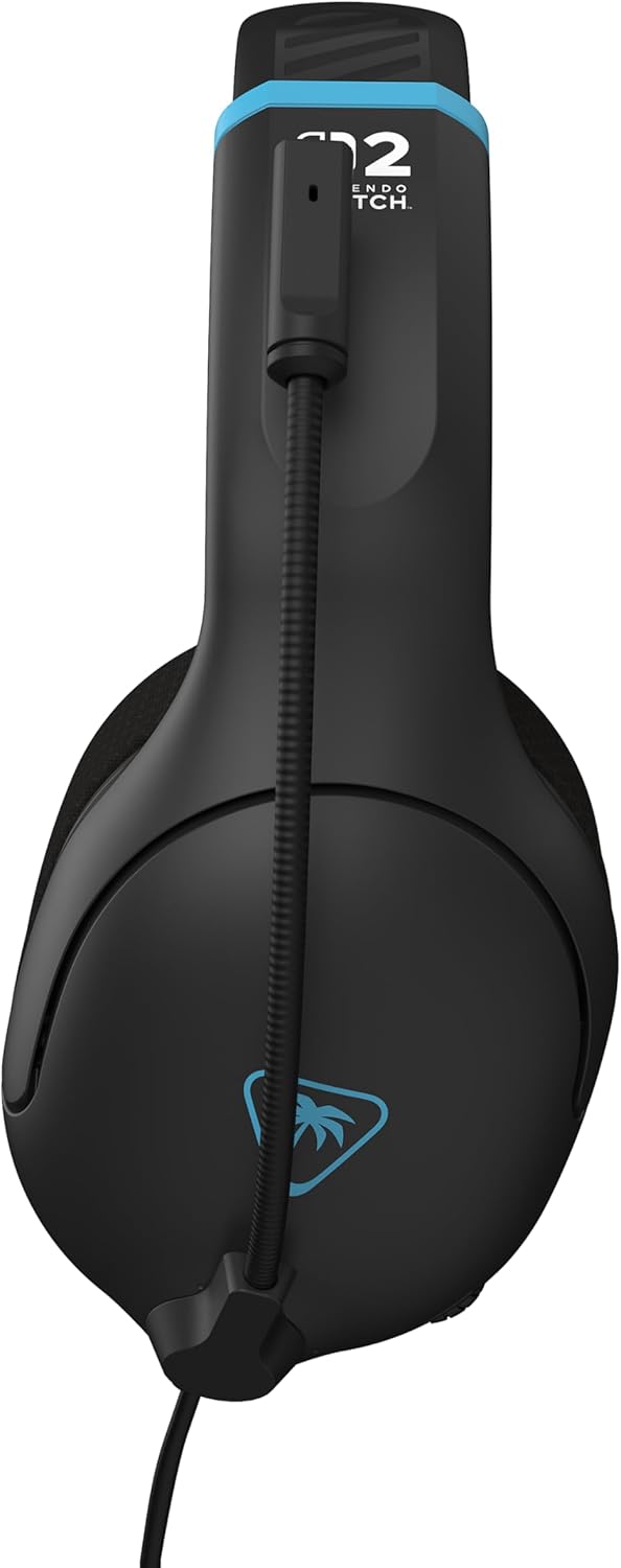 Turtle Beach Airlite Fit Nero carbone Cuffie da gioco con cavo - Con licenza ufficiale per Nintendo Switch 2, Nintendo Switch, Resistenti, Leggere