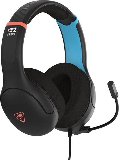 Turtle Beach Airlite Fit Nero carbone Cuffie da gioco con cavo - Con licenza ufficiale per Nintendo Switch 2, Nintendo Switch, Resistenti, Leggere