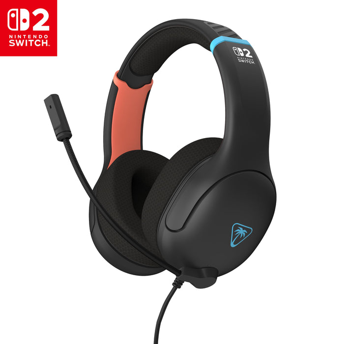 Turtle Beach UK Airlite Fit Charcoal Black Wired Gaming Headset for Nintendo Switch 2 and Nintendo Switch, and Nintendo Switch OLED, Flip-to-Mute Mic, Over-Ear Premium Comfort