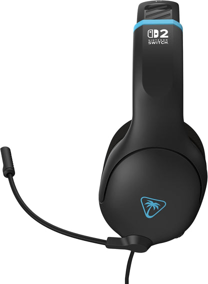Turtle Beach Airlite Fit Nero carbone Cuffie da gioco con cavo - Con licenza ufficiale per Nintendo Switch 2, Nintendo Switch, Resistenti, Leggere