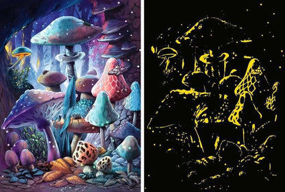 Ravensburger - Moonlight Mushrooms 500p Glow (12001386)