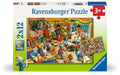 Kinderpuzzle 2x12 Teile - Weihnachtswerkstatt