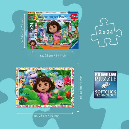 Kinderpuzzle 2x24 Teile - Dora the Explorer