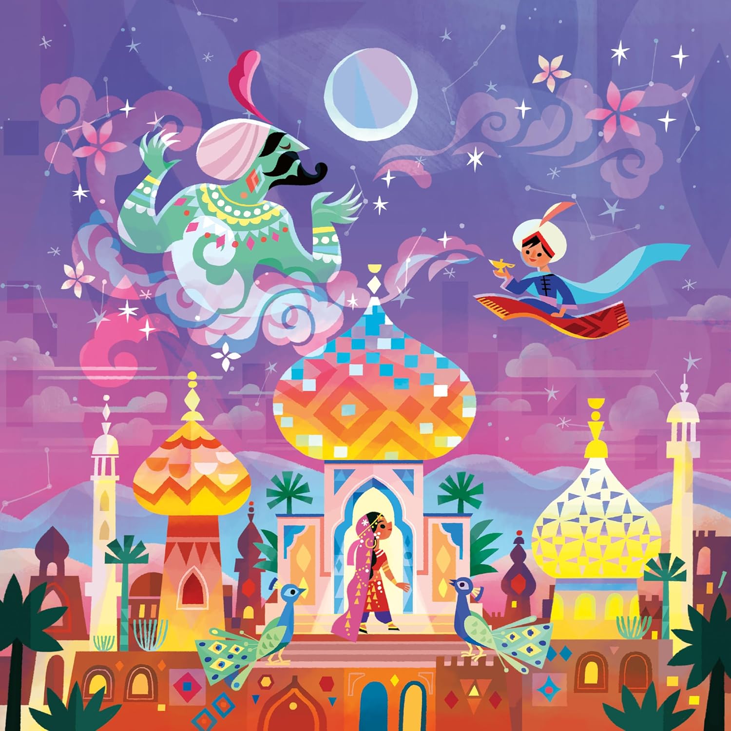 Ravensburger - Puzzle Aladino e La Lampada Meravigliosa | Puzzle Bambini 5 Anni In Su | Puzzle Ravensburger 64 Pezzi | Giochi Per Bambini 33x33 cm | Regalo Bambino 5 Anni O Più