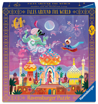 Ravensburger - Puzzle Aladino e La Lampada Meravigliosa | Puzzle Bambini 5 Anni In Su | Puzzle Ravensburger 64 Pezzi | Giochi Per Bambini 33x33 cm | Regalo Bambino 5 Anni O Più
