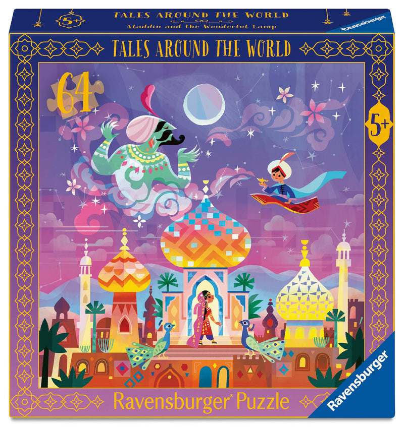 Ravensburger - Puzzle Aladino e La Lampada Meravigliosa | Puzzle Bambini 5 Anni In Su | Puzzle Ravensburger 64 Pezzi | Giochi Per Bambini 33x33 cm | Regalo Bambino 5 Anni O Più