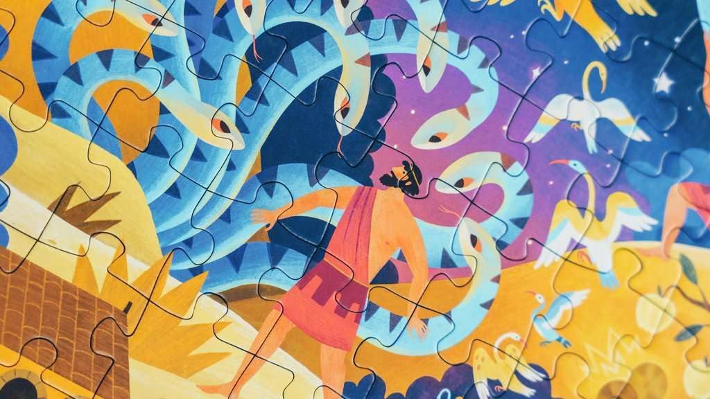 Ravensburger - Puzzle Le dodici fatiche di Ercole | Puzzle Bambini 5 Anni In Su | Puzzle Ravensburger 64 Pezzi | Giochi Per Bambini 33x33 cm | Regalo Bambino 5 Anni O Più