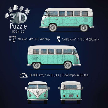 3D Puzzle Iconics: Volkswagen T1: Eine wahre Ikone im 3D Puzzle Modellformat
