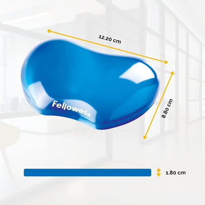 Fellowes Wrist Rest - Crystals Gel Wrist Rest with Non Slip Rubber Base - Ergonomic Mouse Mat Wrist Support, Keyboard Wrist Rest for Computer, Laptop, Home Office Use