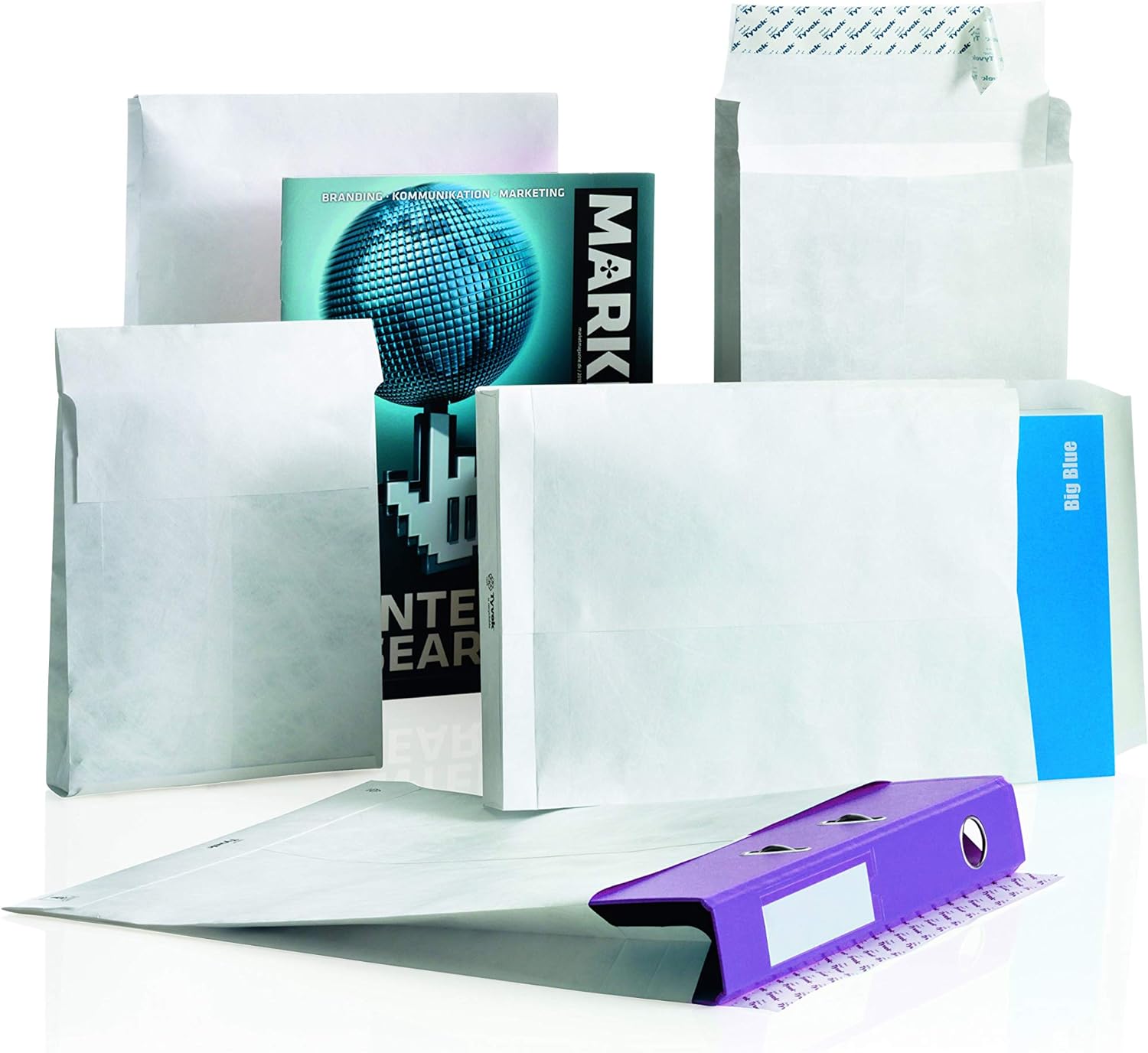 Tyvek Gusseted Envelopes Extra Capacity Strong C4 H324xW229xD38mm White Ref R4120