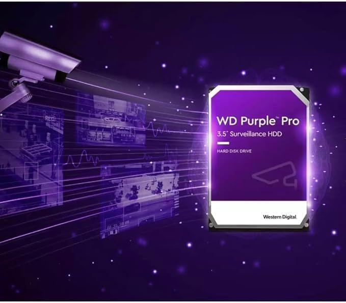 Western Digital 26TB WD Purple Pro Hard Drive, Smart Video HDD, with AllFrame Technology - WD260PURP