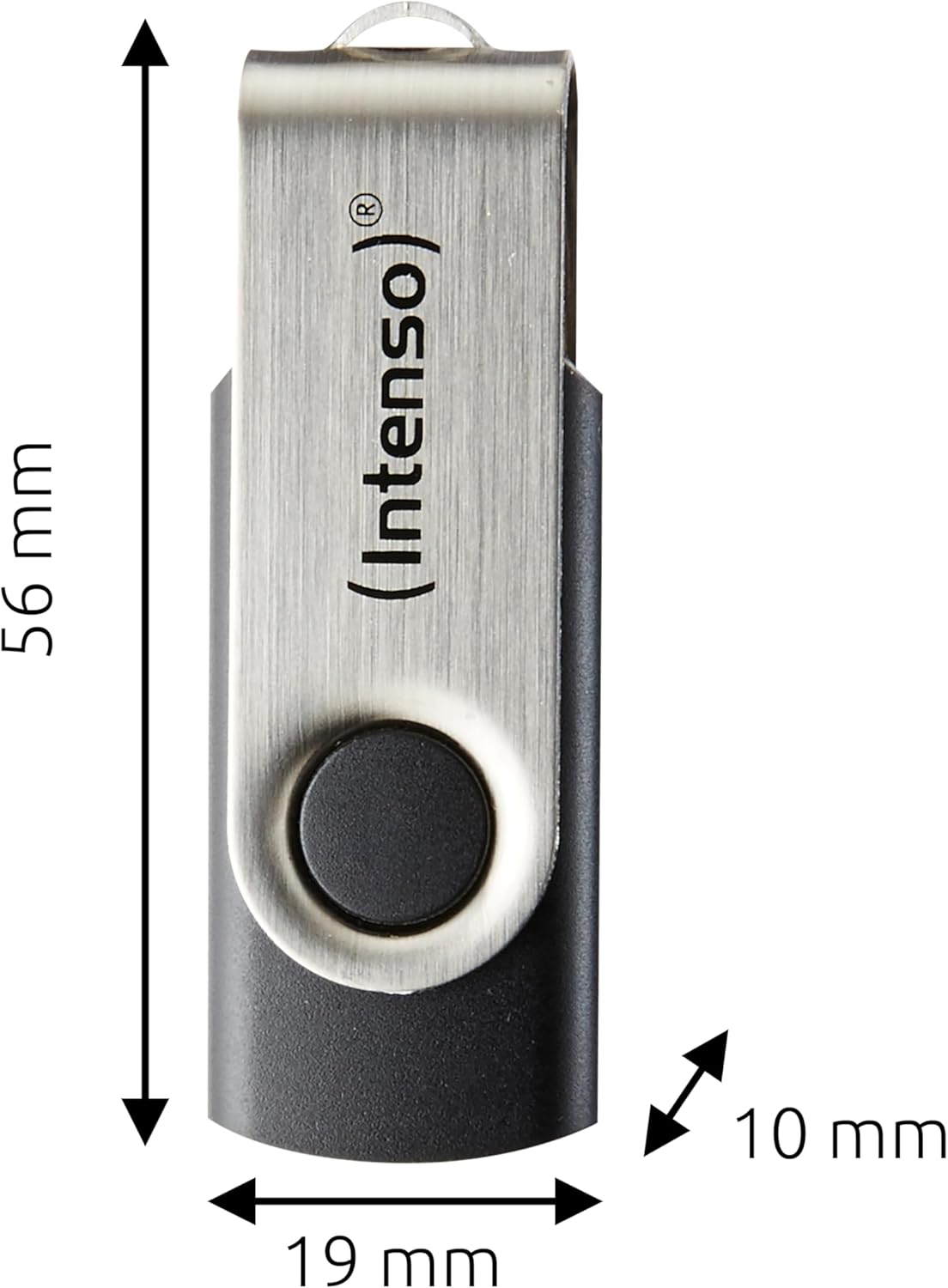 Intenso Office Line USB Stick da 64 GB, Super Speed USB-A 3.2 fino a 70 MB/s, robusto alloggiamento in metallo, argento e nero: Amazon.de: computer e accessori