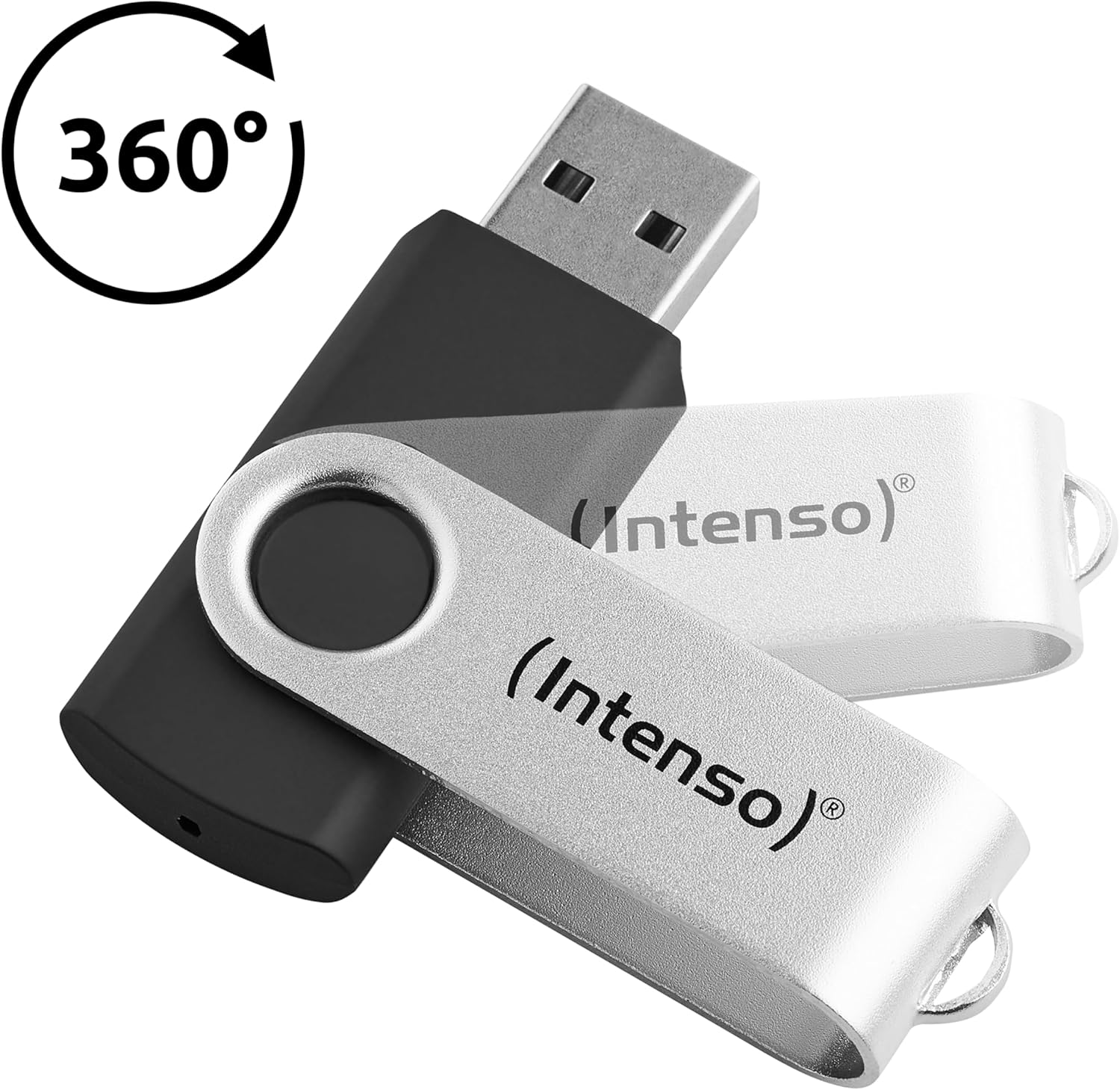 Intenso Office Line USB Stick da 128 GB, Super Speed USB-A 3.2, fino a 70 MB/s, robusto alloggiamento in metallo, argento e nero: Amazon.de: computer e accessori
